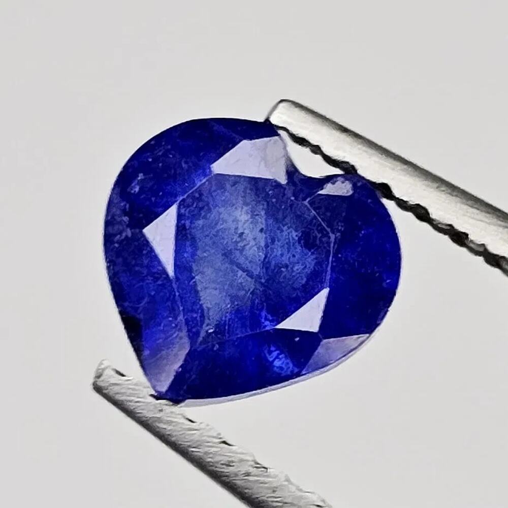 1.18 Ct Natural Blue Sapphire Glass Filled 6x6mm Loose Gem